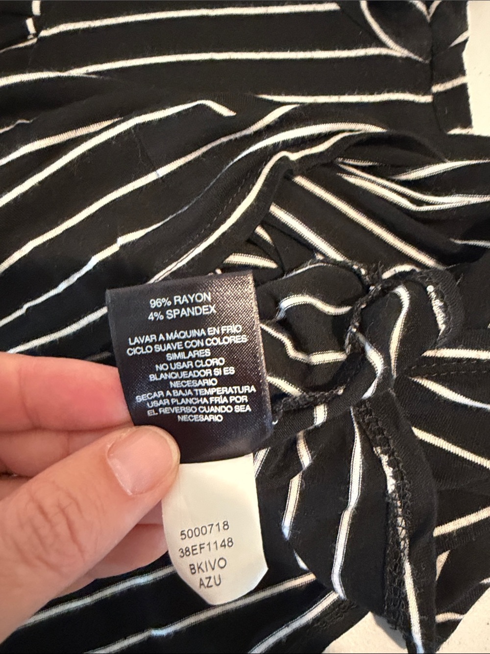 SIGNATURE STUDIO Black & White Striped Dress size medium - Picture 6 of 6